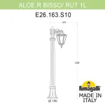 Садовый светильник-столбик FUMAGALLI ALOE`.R BISSO/RUT 1L E26.163.S10.VYE27 от ImperiumLoft