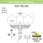 Садово-парковый фонарь FUMAGALLI GIGI BISSO/G250 3L G25.156.S30.VXE27 от ImperiumLoft