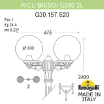 Садово-парковый фонарь FUMAGALLI RICU BISSO/G300 2L G30.157.S20.VXE27 от ImperiumLoft