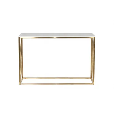 Консоль искусственный белый мрамор Pearl White/матовое золото 47ED-CST023GOLD