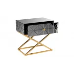 KFG090 Тумба с матовой зерк.отделкой каркас металл. 60*40*60см от ImperiumLoft