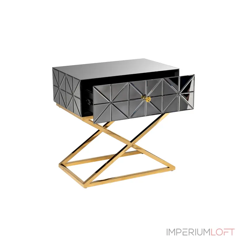 KFG090 Тумба с матовой зерк.отделкой каркас металл. 60*40*60см от ImperiumLoft KFG090 Тумба с матовой зерк.отделкой каркас металл. 60*40*60см от ImperiumLoft