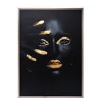 Холст 'Темная девушка' в багете латунь от ImperiumLoft