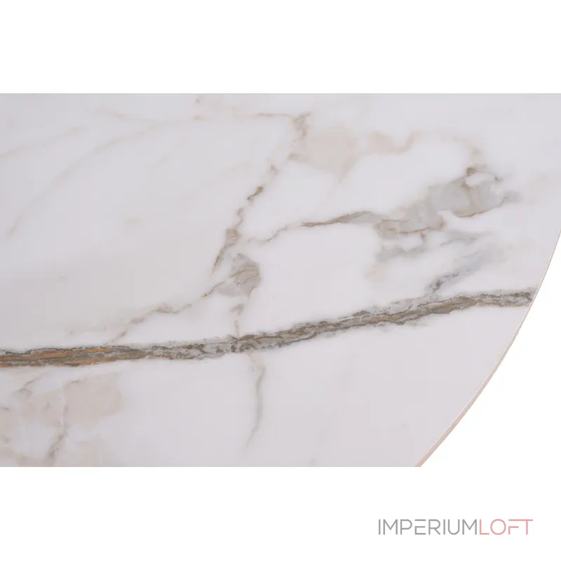 Стол журнальный круглый искусственный камень белый от ImperiumLoft