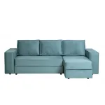 Диван Bergamo трехм.раскл.угл. правый вел.бирюз.Vel43 250*160*90 от ImperiumLoft