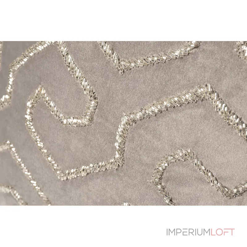70SW-20322 Подушка с бисером Этника серебро 45*45см от ImperiumLoft