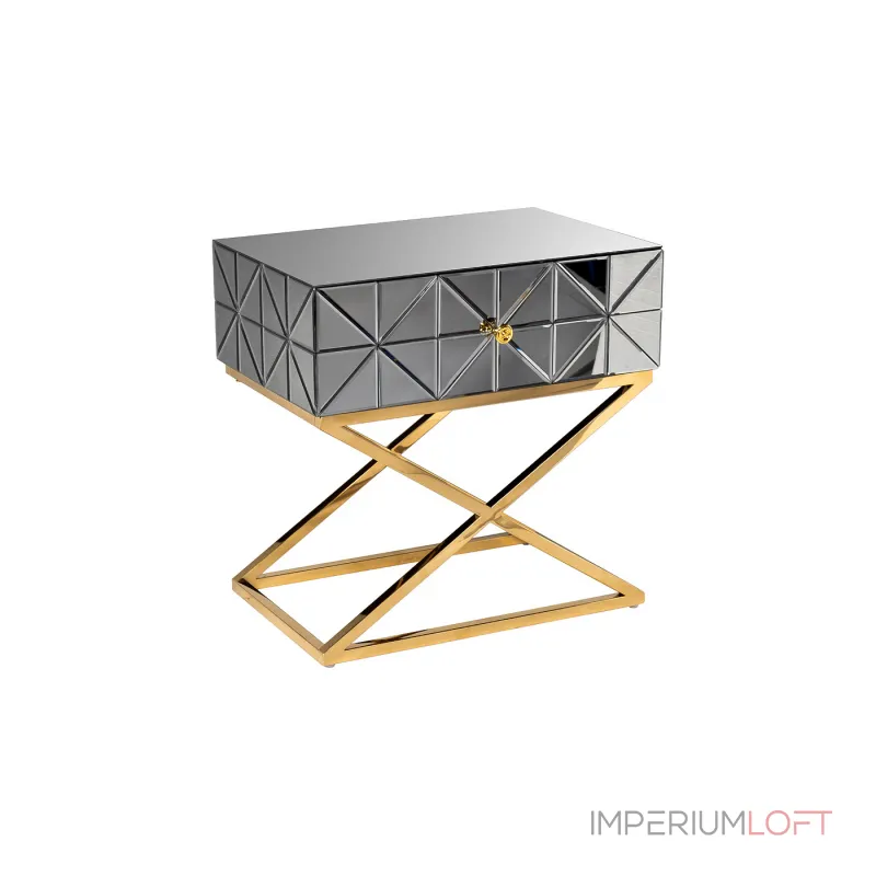 KFG090 Тумба с матовой зерк.отделкой каркас металл. 60*40*60см от ImperiumLoft KFG090 Тумба с матовой зерк.отделкой каркас металл. 60*40*60см от ImperiumLoft