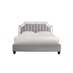 N-BD1894V GR Кровать с зеркальными вставками серая 214*172*127см от ImperiumLoft