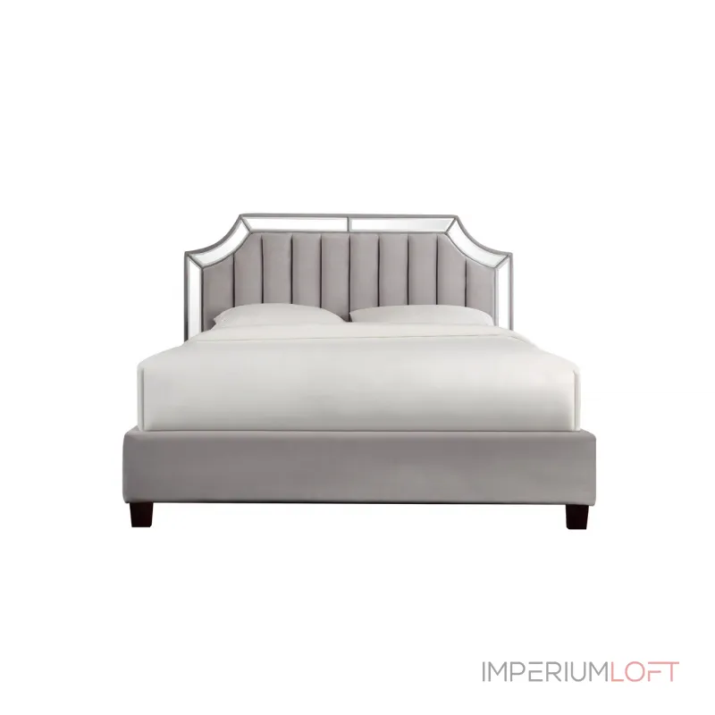 N-BD1894V GR Кровать с зеркальными вставками серая 214*172*127см от ImperiumLoft N-BD1894V GR Кровать с зеркальными вставками серая 214*172*127см от ImperiumLoft