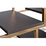 Стеллаж-полусфера розовое золото/темный шпон от ImperiumLoft