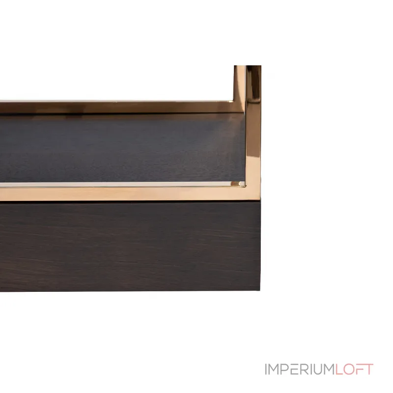 Стеллаж-полусфера розовое золото/темный шпон от ImperiumLoft