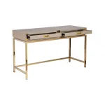 46AS-D4084-TP Стол письменный светлый шпон/золото 130*50*78см от ImperiumLoft
