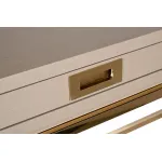 46AS-D4084-TP Стол письменный светлый шпон/золото 130*50*78см от ImperiumLoft