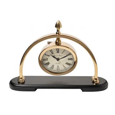 Часы настольные на подставке золотые Часы настольные на подставке золотые