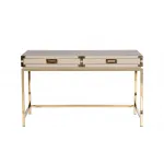 46AS-D4084-TP Стол письменный светлый шпон/золото 130*50*78см от ImperiumLoft