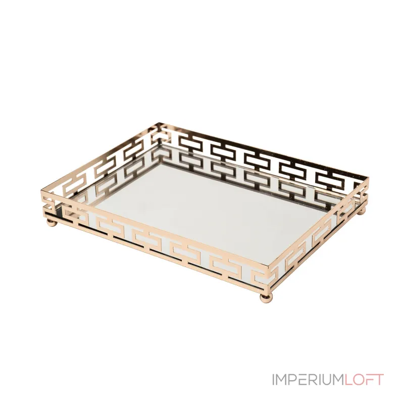 Поднос прямоугольный зеркальный/золото от ImperiumLoft