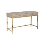 46AS-D4084-TP Стол письменный светлый шпон/золото 130*50*78см от ImperiumLoft