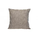 70SW-20310 Подушка с бисером Плетенка серебро 45*45см от ImperiumLoft