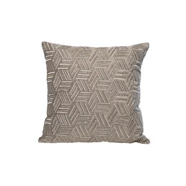 70SW-20310 Подушка с бисером Плетенка серебро 45*45см