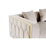 102AN-DIV-9172-BEG Диван Bern двухместный, велюр бежевый 194*96*69см от ImperiumLoft