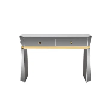 KFG125 Консоль 2 ящика с золотистой отделкой 120*42*79см