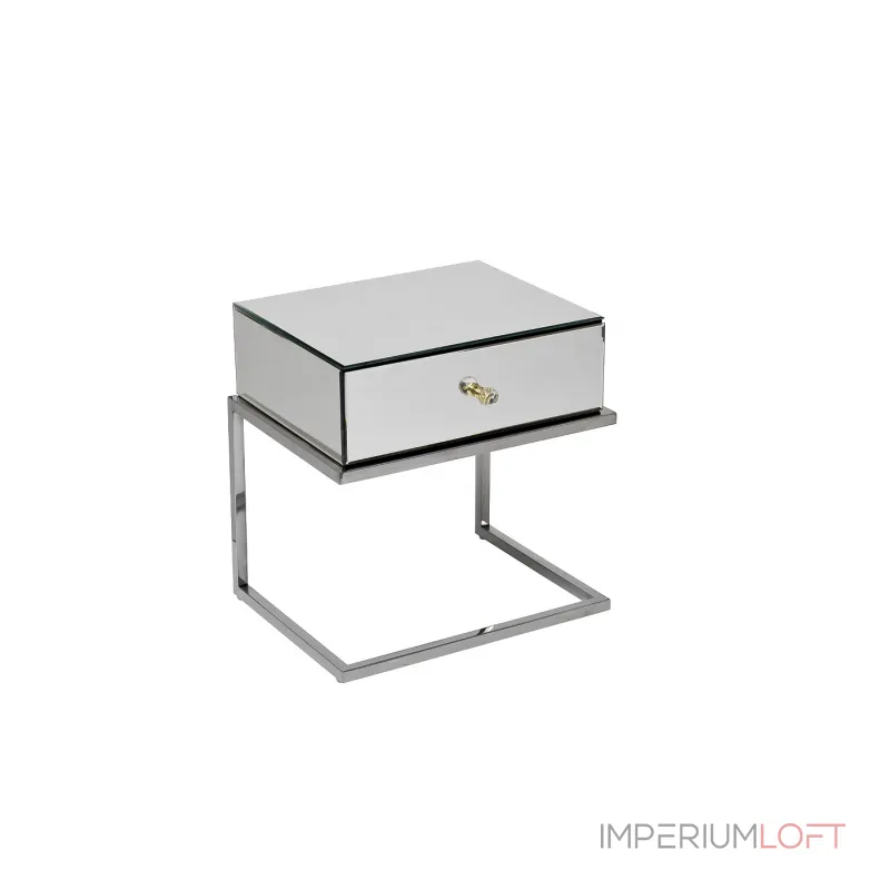 Тумбочка с ящиком зеркальная/хром от ImperiumLoft