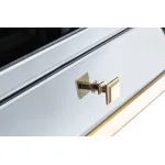 KFG125 Консоль 2 ящика с золотистой отделкой 120*42*79см от ImperiumLoft