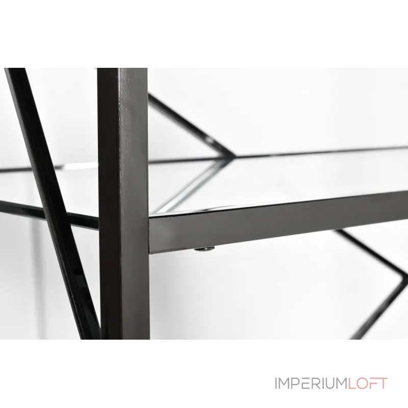 GY-SH8711BL Стеллаж стекло прозр/темн.хром 80*35*180см от ImperiumLoft