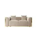 102AN-DIV-9172-BEG Диван Bern двухместный, велюр бежевый 194*96*69см от ImperiumLoft