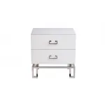 Тумбочка с ящиками белая/хром от ImperiumLoft