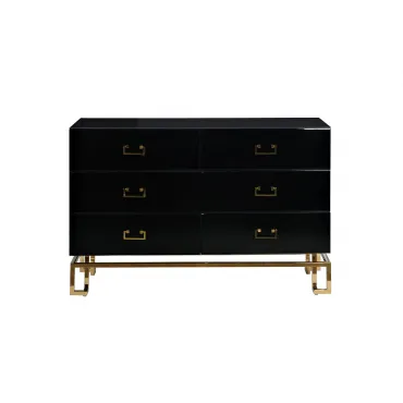 Комод черный с ящиками KFG057