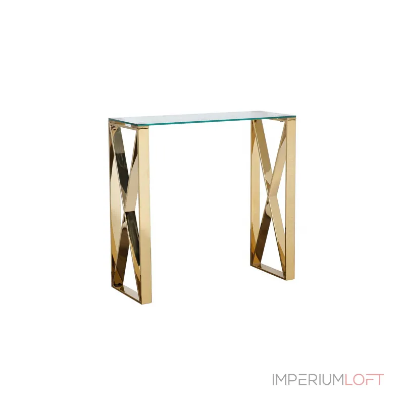 Консоль прозрачное стекло/золото от ImperiumLoft Консоль прозрачное стекло/золото от ImperiumLoft
