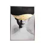 Холст 'Затмение-1' в багете латунь от ImperiumLoft