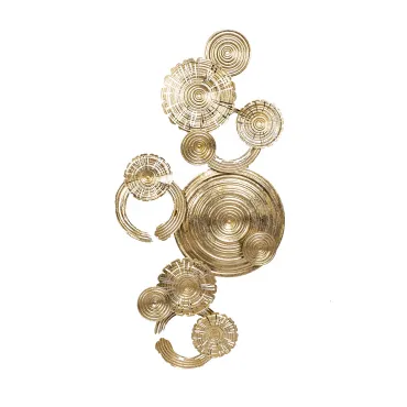 37SM-0642 Панно декоративное Золотые круги 135*69*6,5см