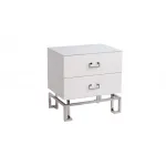 Тумбочка с ящиками белая/хром от ImperiumLoft