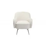 48MY-2688 CRE SL Кресло букле кремовое 72*75*76см мет.ножки от ImperiumLoft