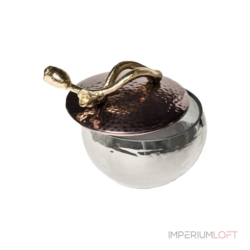 69-1019064 Емкость с крышкой Бутоны металл/стекло13*12*12,5 от ImperiumLoft 69-1019064 Емкость с крышкой Бутоны металл/стекло13*12*12,5 от ImperiumLoft