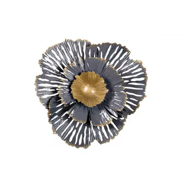 Декор настенный Цветок золотисто-серый 37SM-0850