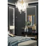 Зеркало прямоугольное в золотой раме KFE1270 от ImperiumLoft