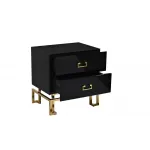KFG059 Тумба c 2-мя ящиками черная/золото 55*40*58см от ImperiumLoft