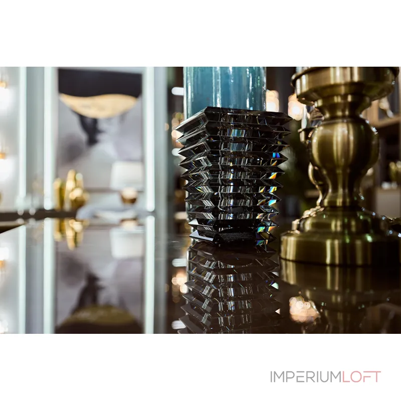 Ваза-подсвечник хрустальная серая от ImperiumLoft Ваза-подсвечник хрустальная серая от ImperiumLoft