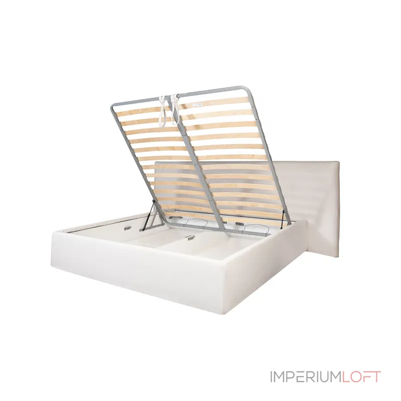 Кровать Como c подъем.мех. шенилл белый Miss01 270*240*110 от ImperiumLoft