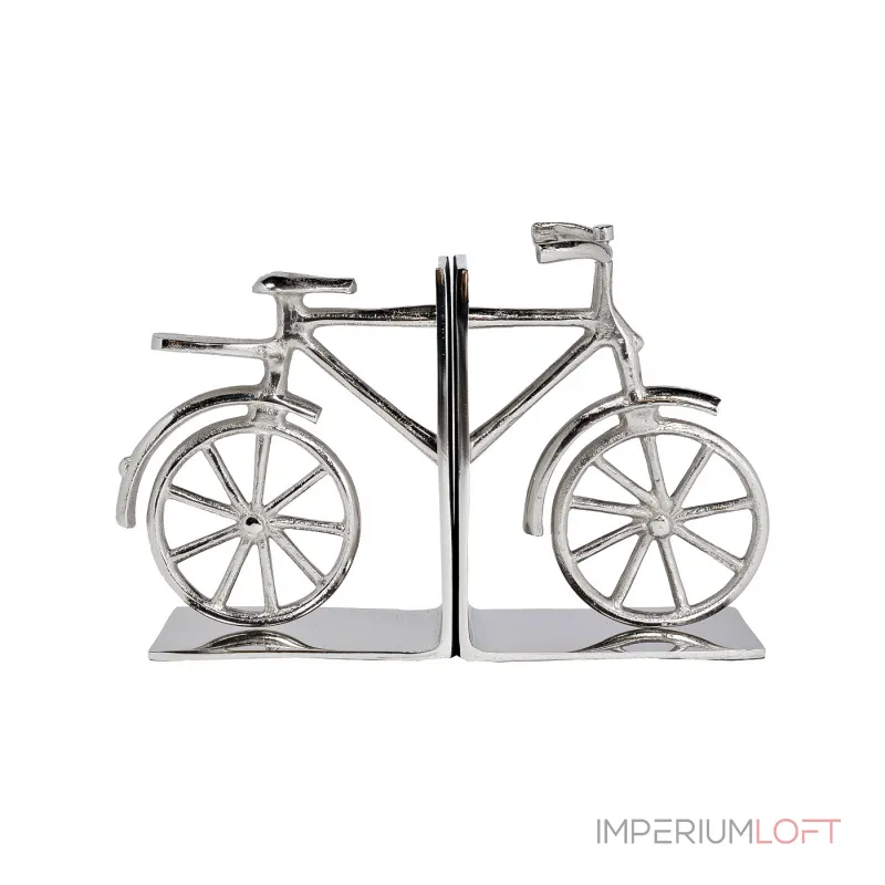 79MAL-3288 Держатель для книг Велосипед металл/хром 30*10*20см от ImperiumLoft