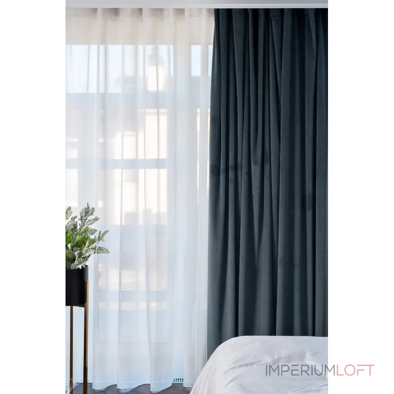 115KRT-282605-TUL CREM Тюль Ницца кремовый, 275*320 от ImperiumLoft