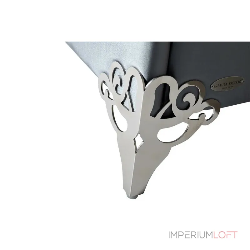 KFC1096 Кровать с зеркальн. вставками серо-гол. 1870*2075*1500мм от ImperiumLoft