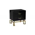 KFG059 Тумба c 2-мя ящиками черная/золото 55*40*58см от ImperiumLoft