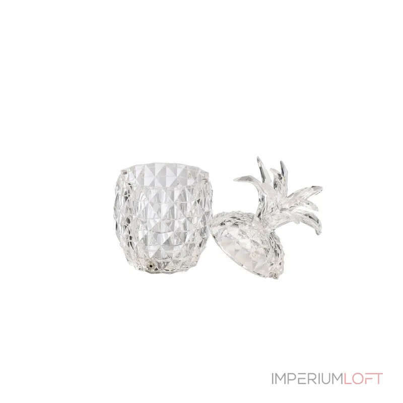 Статуэтка-шкатулка 'Ананас' прозрачная с крышкой/подсветкой от ImperiumLoft