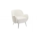 48MY-2688 CRE SL Кресло букле кремовое 72*75*76см мет.ножки от ImperiumLoft