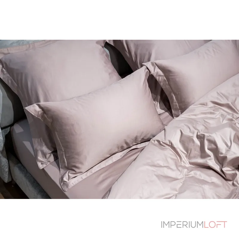 Комплект из 2х наволочек сатиновых 50х70см пудреная роза от ImperiumLoft