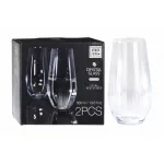 SR4000070 Стакан для воды 580мл прозр. с полосками набор 2 шт. от ImperiumLoft